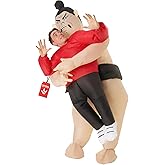 Morph Inflatable Sumo Suits For Adults, Blow Up Sumo Suits For Adults, Black and Red, One Size