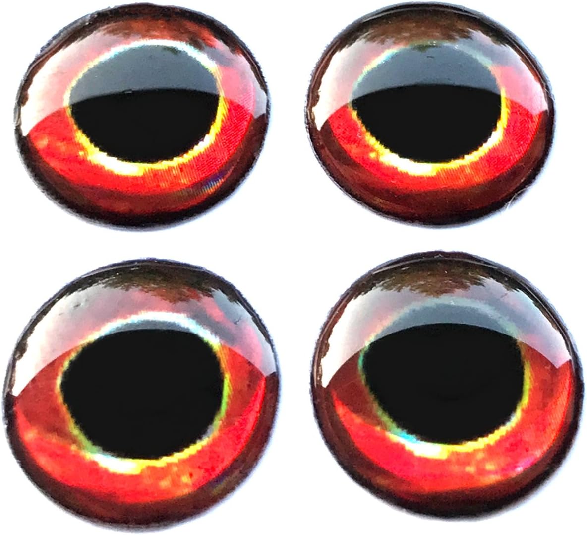 Brule 3-D Hard Epoxy Fish Eyes (3mm-28mm) 60 Pack, Handpoured, Fishing Fly Tying Streamers Lures Crafts