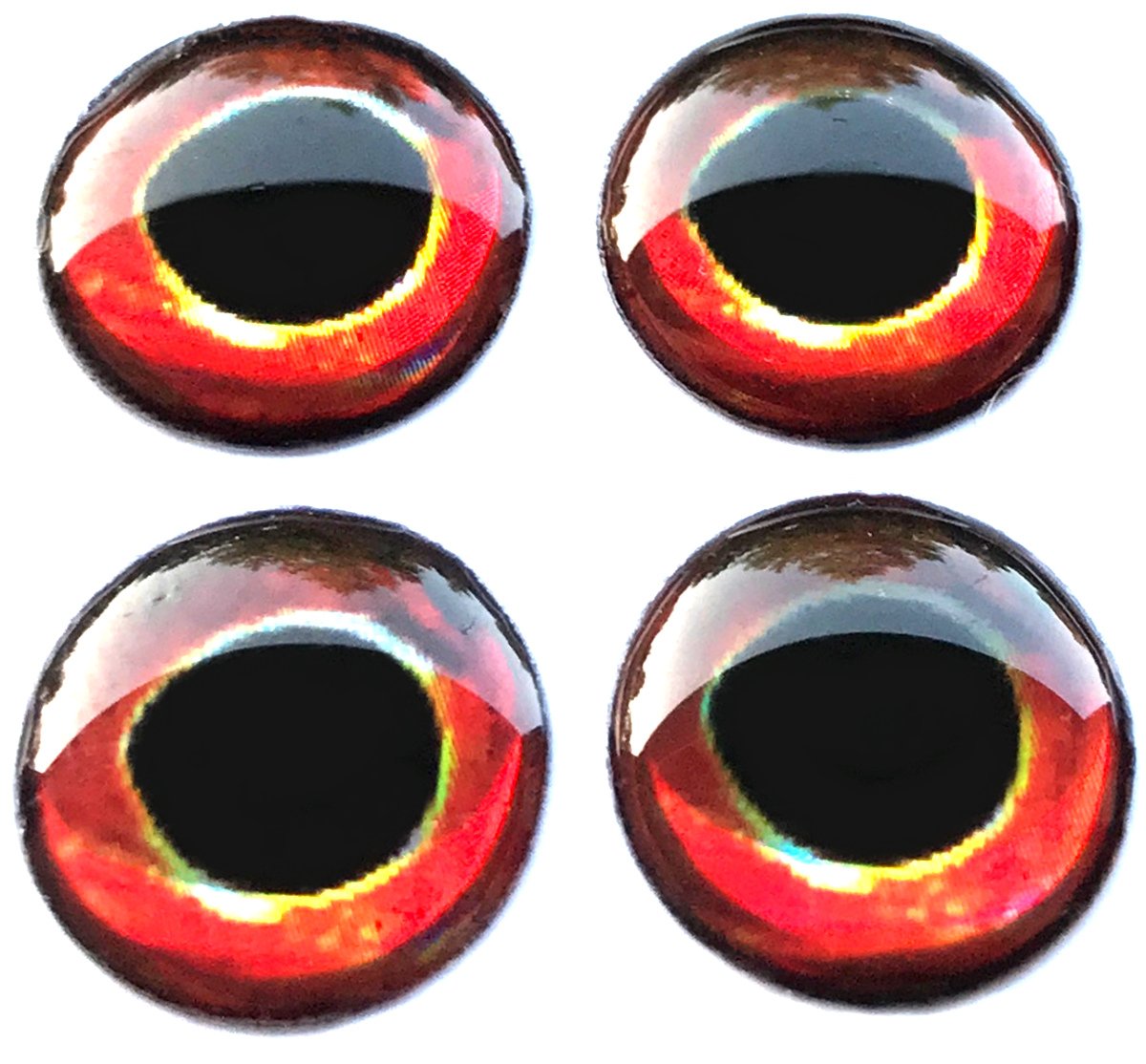 Brule 3-D Hard Epoxy Fish Eyes (3mm-28mm) 60 Pack, Handpoured, Fishing Fly Tying Streamers Lures Crafts