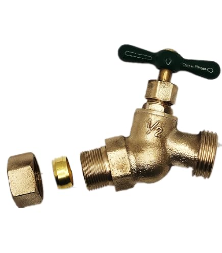 Arrowhead No-Kink Hose Bibb Ball Valve - 1/2" FIP X 3/4" Hose Thread Lead Free