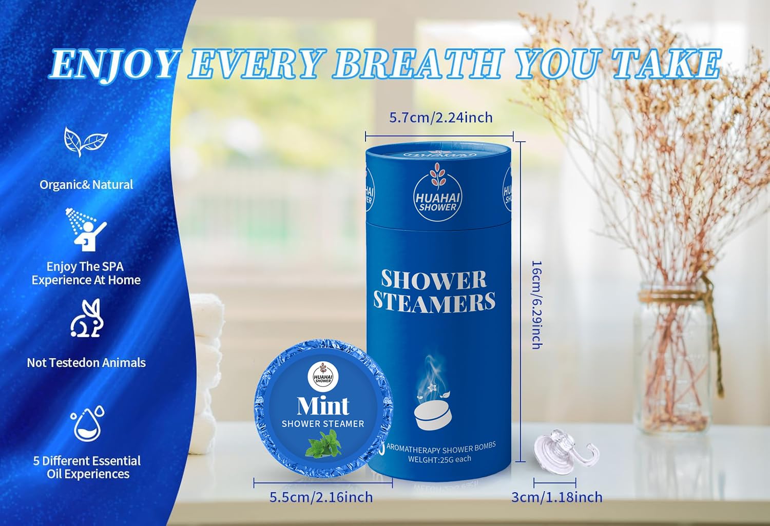Shower Steamers Aromatherapy, 10-Pack Shower Bombs Gifts for Women Mom Her Daughter Wife, Coolest Men The Boys Gifts for Him, Organic Lavender Mint Grapefruit Lemon Eucalyptus Oils