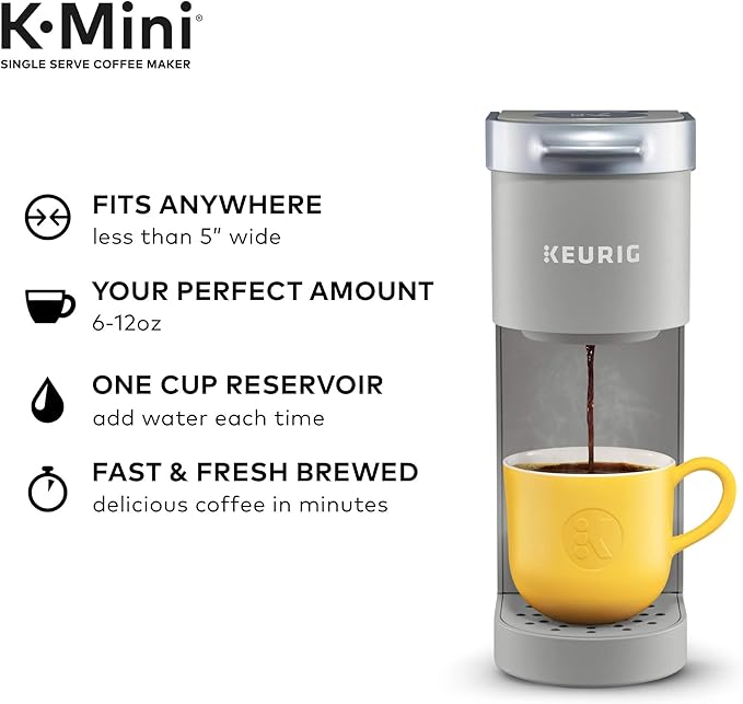 Amazon De Keurig K Mini Kaffeemaschine 1 5 Bis 340 Ml Grau
