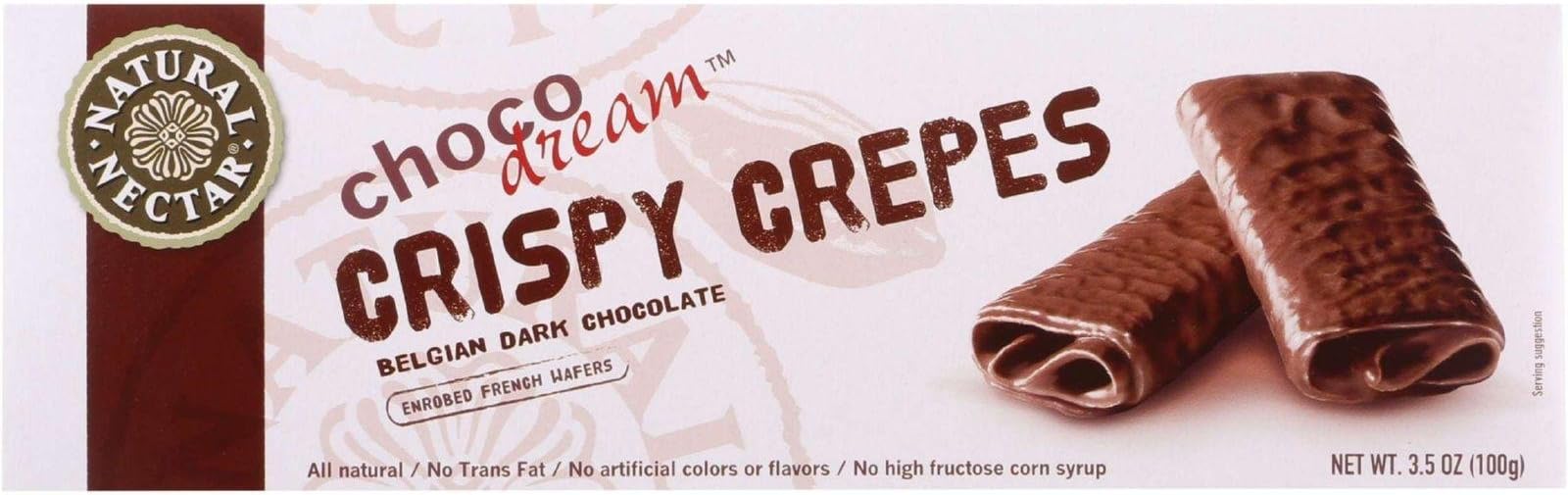 Natural Nectar Crispy Crepes Belgium Dark Chocolate, 3.5-Ounce (Pack of 8) (