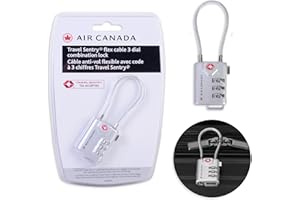 Air Canada Travel Sentry Flex Cable 3 Dial Combination Lock