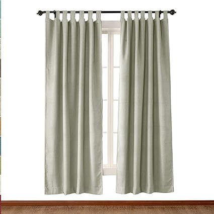 Amazon Com Chadmade Tab Top Drapes Grey Green 72w X 84l Inch