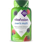 Vitafusion Men's Multivitamin Gummies | 150 Gummy Vitamins | Yummy Berry Flavor | Daily Energy Support for Adults | Fruity Flavor Great Taste Supplement | With Vitamin D3 &amp; B12