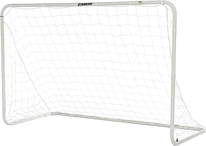 Amazon Com Franklin Sports Competition Soccer Goal Steel Backyard Soccer Goal With All Weather Net Includes 6 Ground Stakes 6 X4 Soccer Goal Silver Hockey Nets Sports Outdoors