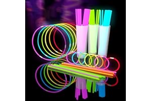 Glow Fever Glow Sticks Bulk 209pcs Party Pack includes 100 8inches Glow Bracelets and 109 Accessories, for Party Festivals Ra