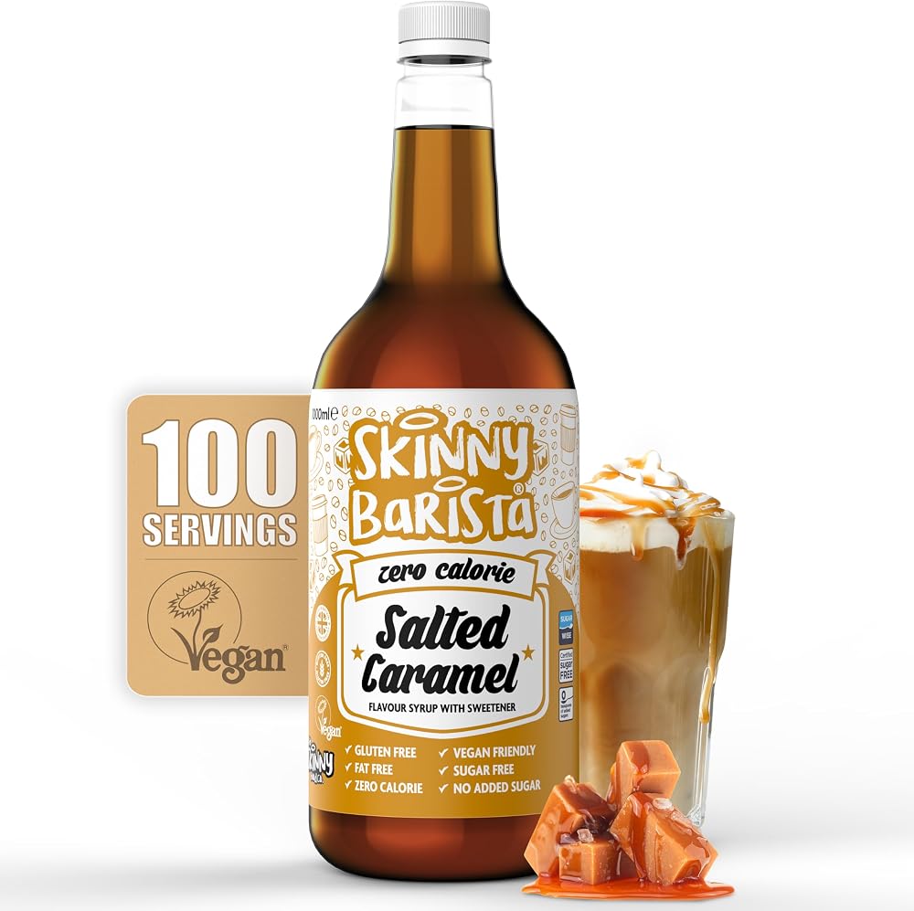 The Skinny Food Co Salted Caramel Syrup Zero Calorie 1L Sugar Free