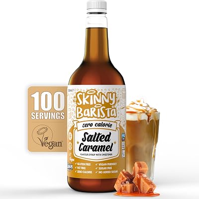 The Skinny Food Co Salted Caramel Syrup Zero Calorie 1L Sugar Free