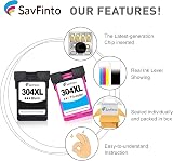 SavFinto 304XL Ink Cartridge Remanufactured for HP DeskJet Envy 5010 2620 3720 view 2