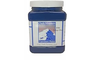 Chalk Mountain Brushes Quality Chalk Furniture Paint. Zero VOC and Low Odor. 54 Beachy and Earthy Colors. (32 oz, 46)