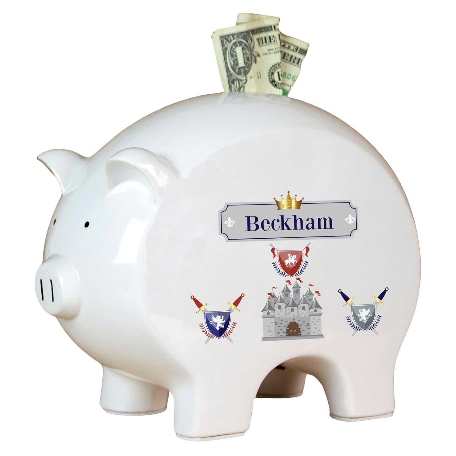 boy piggy bank personalized