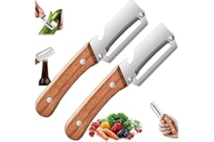 Kitchen Multi-Function Stainless Steel Thickened Fruit Peeler Knife, Kitchen Multi-Function Heavy-Duty Steel Peeler, 2-in-1 M