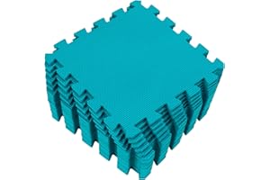 Yostrong® 18 Tiles Interlocking Puzzle Foam Baby Play Mat for Playing - EVA Babies Crawling Mat | Rubber Floor Work Out Mats for Home Gym. Dark Green. YOC-Pb18N