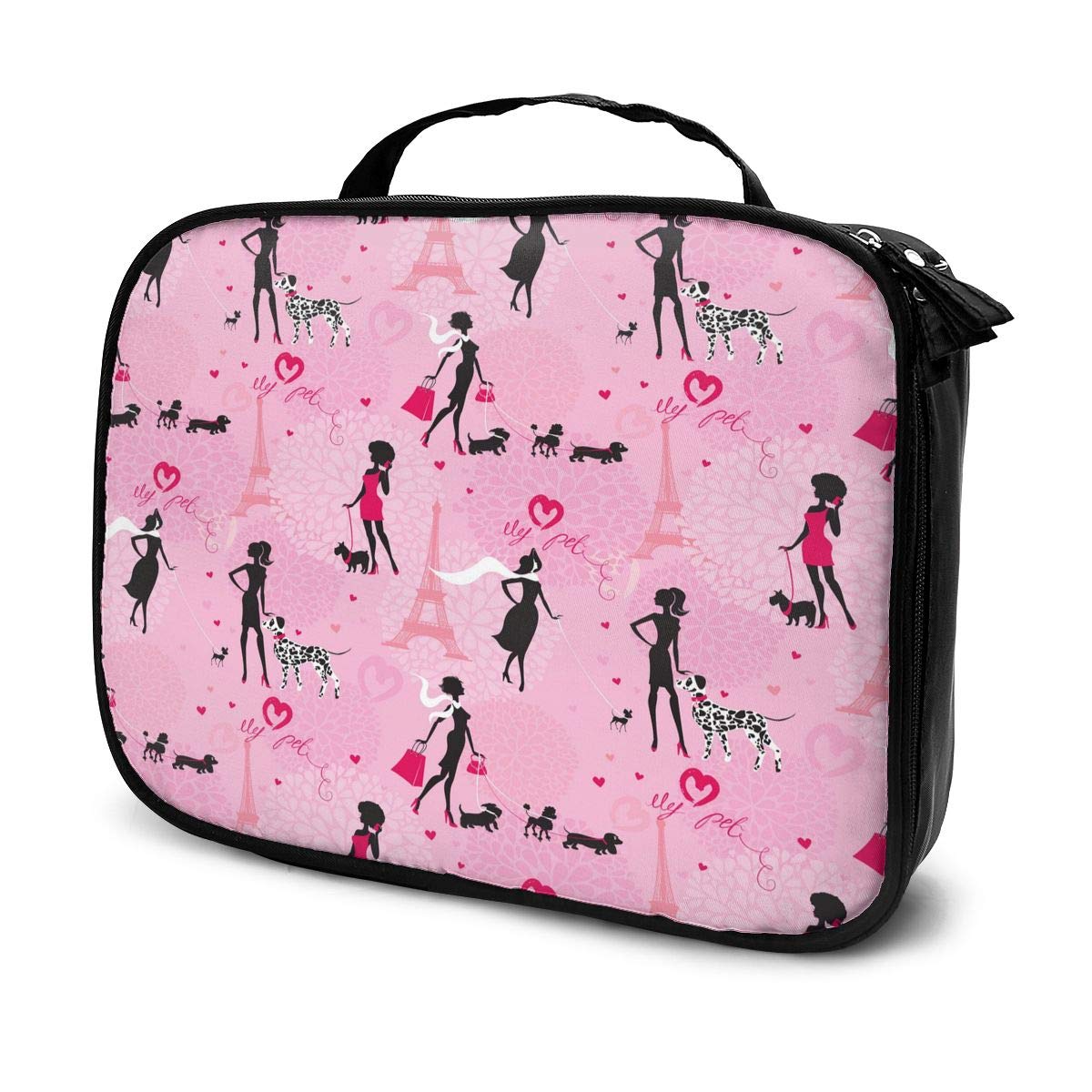 Makeup Bag Paris Pug Dog Travel Makeup Case Travel Makeup