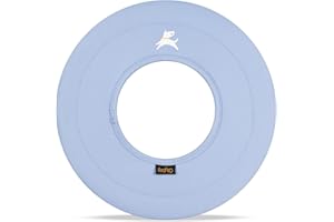 OllyDog Super Flyer Dog Frisbee Toy, 11" – Durable, Lightweight & Water-Resistant Flying Disc – Soft on Teeth & Gums – Floats on Water – Outdoor Fetch Toy for Medium & Large Dogs (Blue Heron)