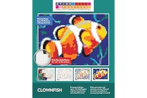 STICKTOGETHER Clownfish Mosaic Sticker Art Kit for Kids and Adults, Large Sticker by Number/Letter Poster 36" x 40" with 3,996 Stickers, Paint by Stickers Puzzle for School, Classroom, Home