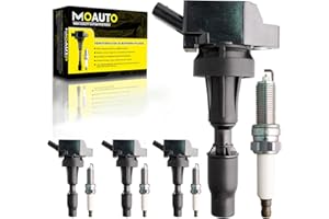 MOAUTO Set of 4 Ignition Coils Pack UF817 27301-2B120 & 4 PCS Iridium Spark Plugs Compatible with Hyundai Elantra 2017-2019 Sonata 2015-2019 Tucson 2016-2018 Kia Forte 2019-2020