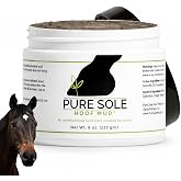 Pure Sole Hoof Clay for Horses Hoof Mud | for Horses with Thrush-Prone Hooves, Deep Sulcus Cracks &amp; White Line Issues | Thick Creamy Hoof Clay for Wet, Muddy Conditions, 8 oz