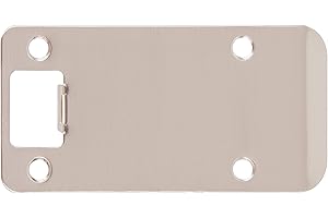 Round Corner Extended Lip Strike Plate, 2-1/4" x 4", (4-1/2" Overall Length), Satin Nickel by Stone Harbor Hardware