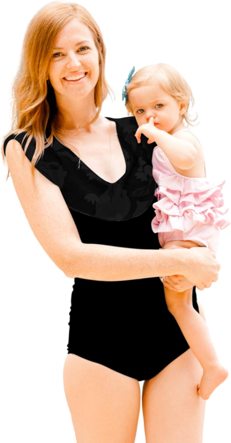 Movemama One Piece Nursing Swimsuit and Bathing Suit for Breastfeeding