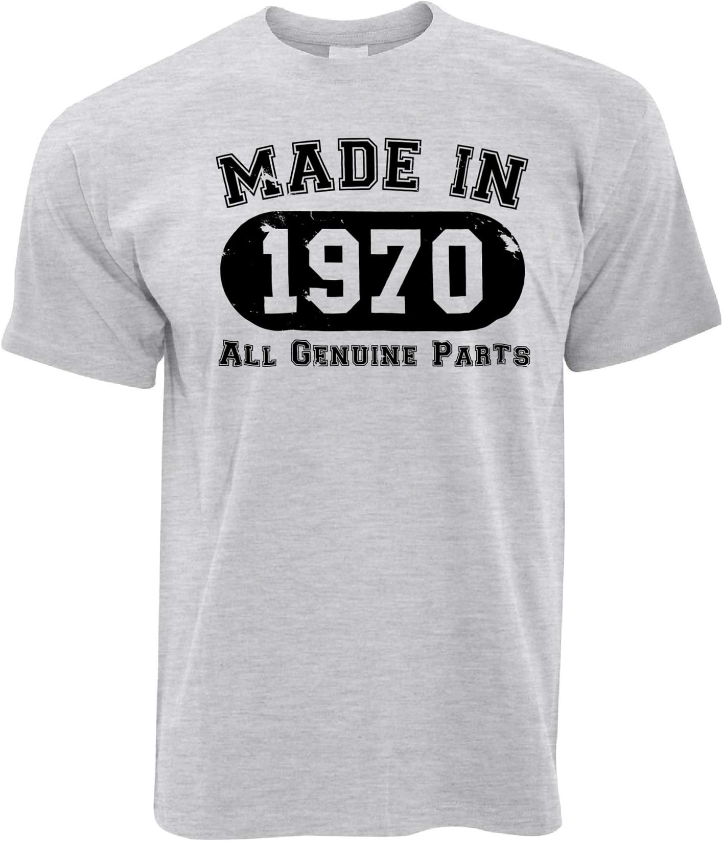 50th Birthday T Shirt Made in 1970 All Genuine Parts Tee