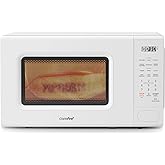 COMFEE CMO-C20M1WH Retro Microwave with 11 power levels, Fast Multi-stage Cooking, Turntable Reset Function Kitchen Timer, Sp