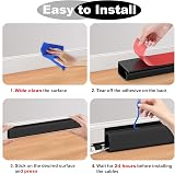 MOKANI Cable Management Under Desk 6pk 15.7in No-Drill Self-Adhesive Wire view 6