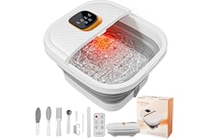 UNIFULL Collapsible Foot Spa Bath with Heat, Touch Screen, Massage Rollers, Bubble, Foot Pedicure Kit, Temperature Control, Foot Spa, Foot Bath Gifts