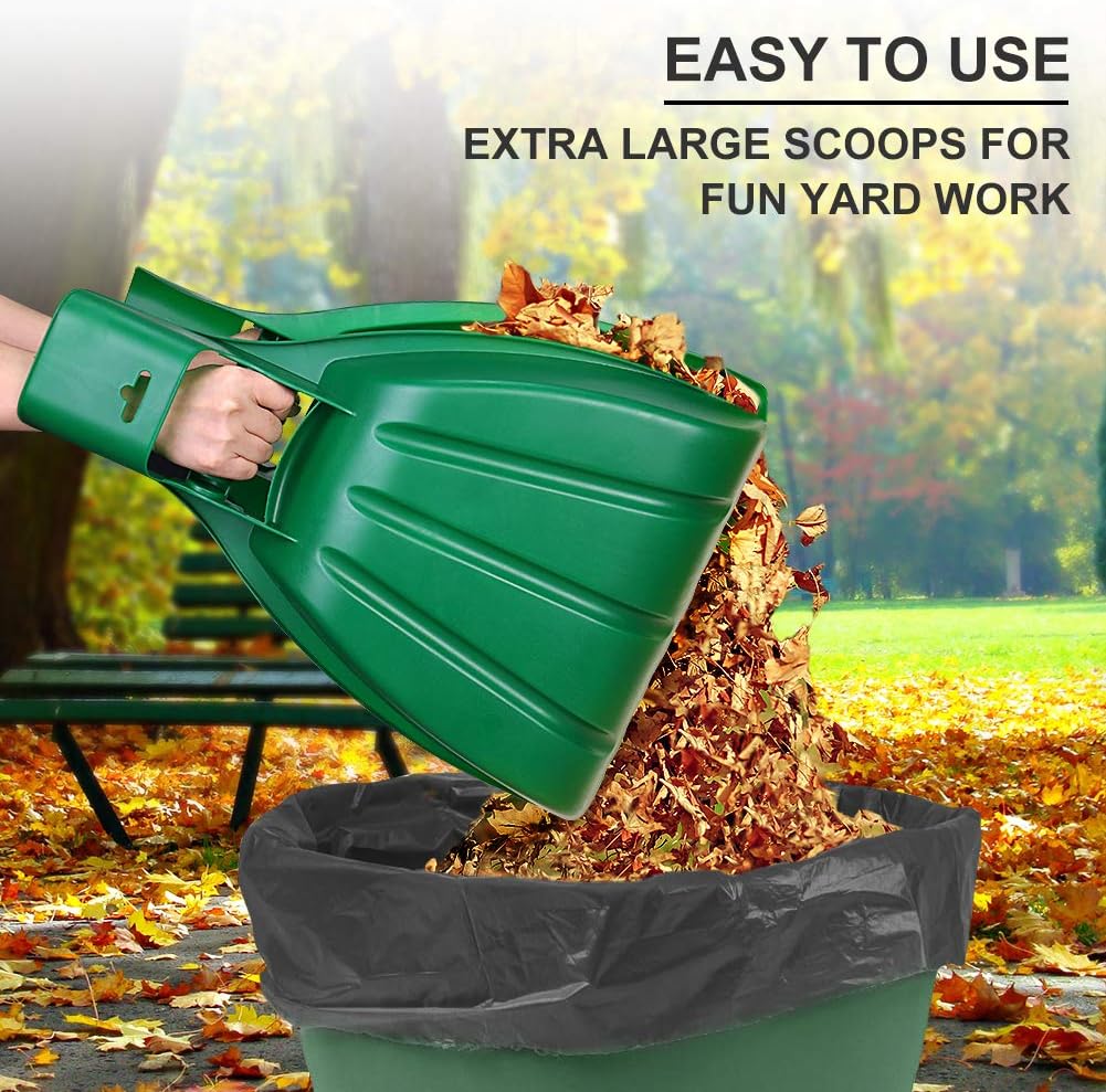 Large Leaf Scoops and Hand Rake Claw, Ergonomic Hand Held Garden Rake Grabbers for Picking up Leaves, Grass Clippings and Lawn Debris : Garden & Outdoor