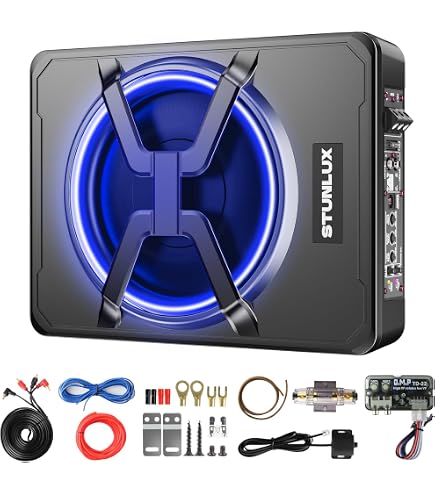 1200W 10 Slim Under Seat Powered Car Subwoofer, Pakistan