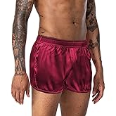 FIROTTII Men's 3 inch Satin Boxers Silk Satin Sleep Lounge Shorts Pajamas Bottom