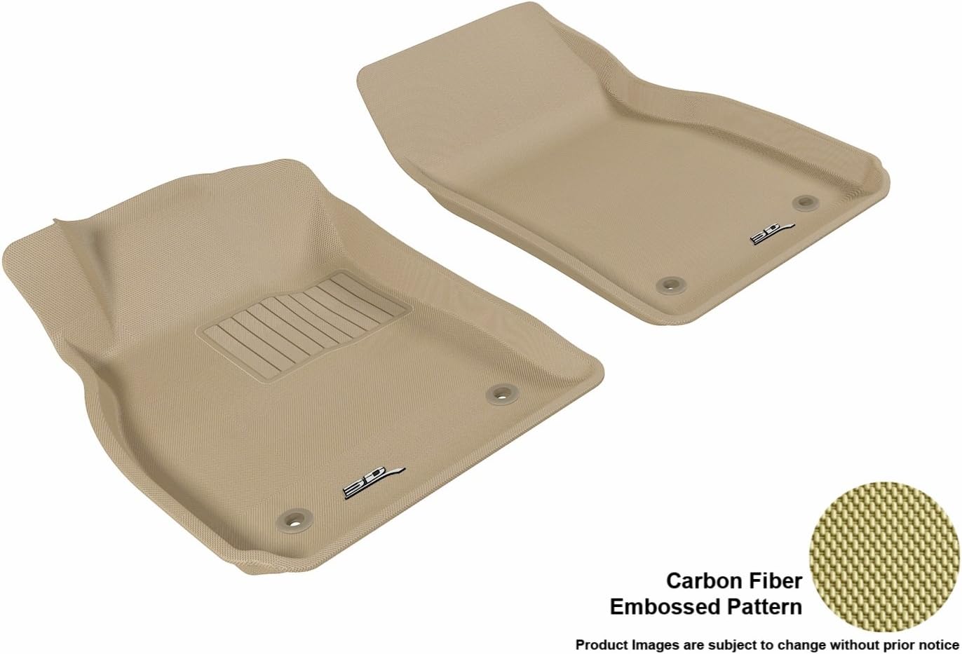 3D MAXpider Front Row Custom Fit AllWeather Floor Mat for Select Buick Regal