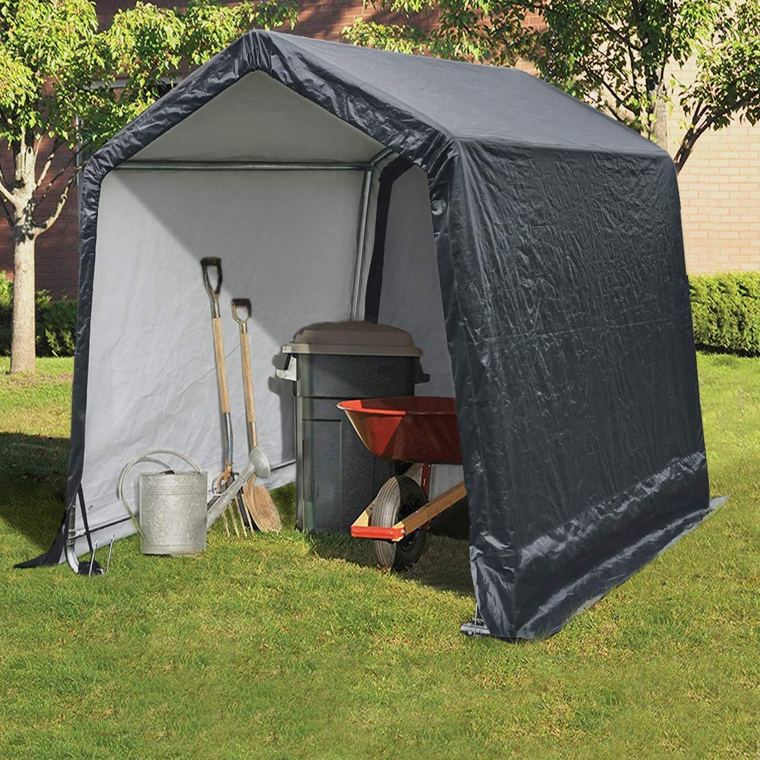 Amazon Com Quictent Storage Shelter 6 X 6 Feet Outdoor Carport