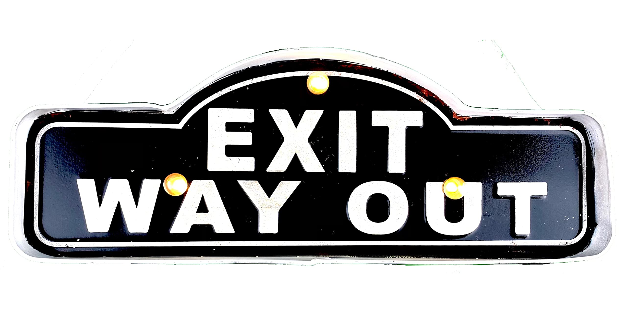 DiiliHiiri Retro Luminous Outlet Sign - Vintage LED Sign for Wall Decoration 1950s | 40 x 14 x 5 cm
