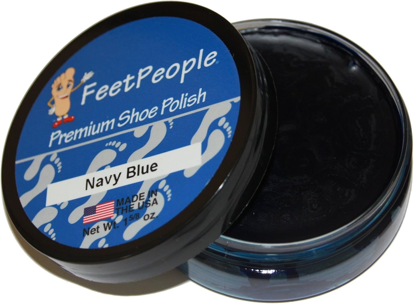 FeetPeople Shoe Polish, 1.625 oz, Navy: Shoes