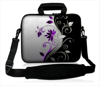 Laptop Tasche Beutel 17' 17,6' Zoll Fall Neopren mit Griff und Gurt für Notebooks Dell HP MacBook Samsung Apple Toshiba Black