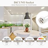 DiCUNO GU10 Lamp Holder Ceramic Base 0.75mm² Silicon Wires 250V 300W 10-Pack view 4