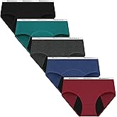 Nalwort Womens Period Underwear Menstrual Period Panties Postpartum Cotton Panties 5 Pack