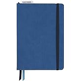 C.R. Gibson Blue Leatherette Freestyle Organizer and Planner Dot Grid Notebook, 6'' W x 8.5'' L, 240 Pages