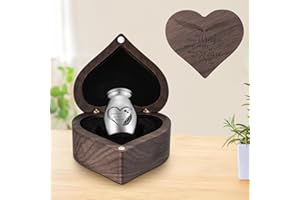 Dletay Small Urns for Human Ashes Keepsake Heart Shaped Box Mini Cremation Urns for Women Men 1.2 Inches Memorial Funeral Urn-Forever in My Heart