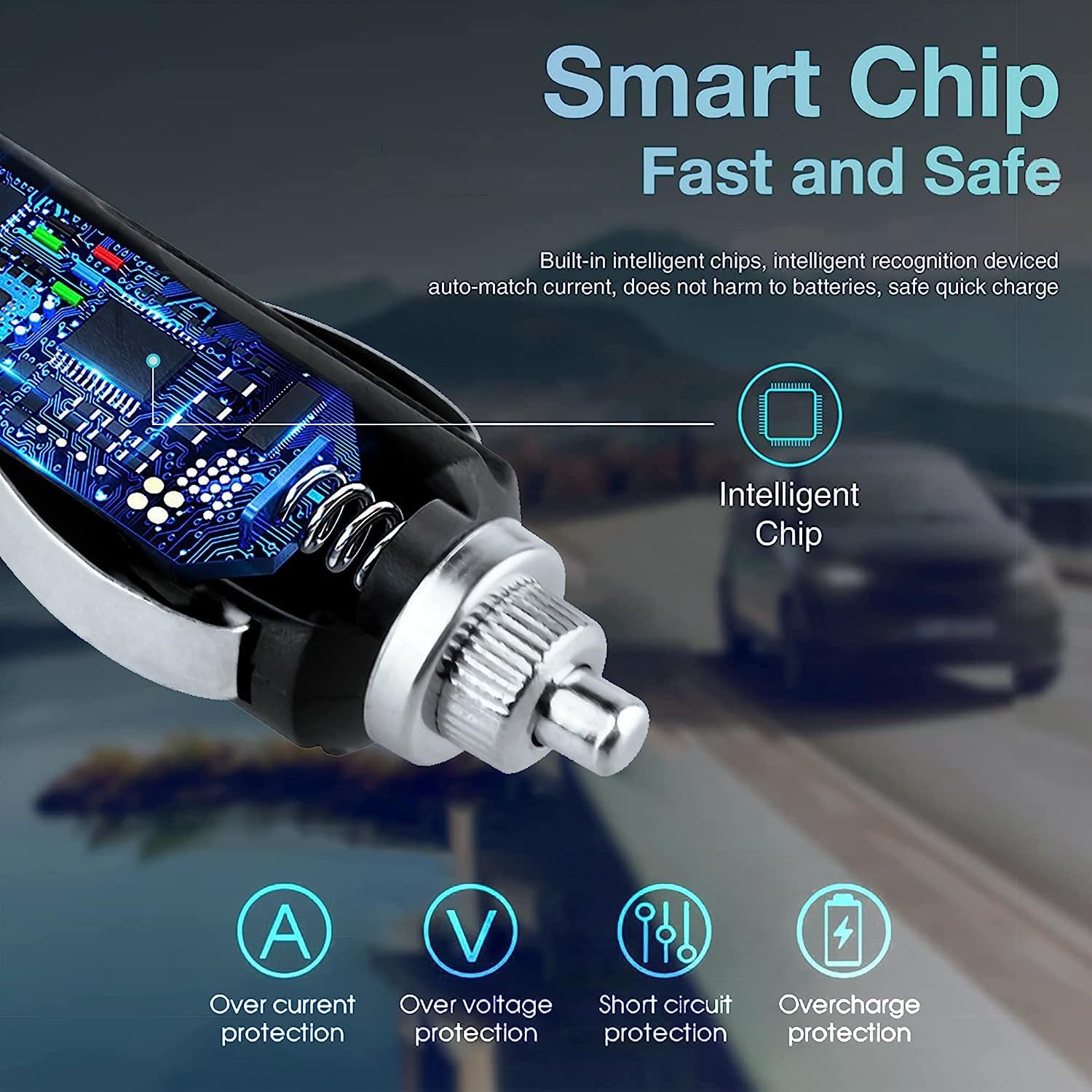Guy-Tech Car DC 12V Adapter Charger Compatible with PanDigital Novel eReader e-Book Reader 7