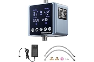 VEVOR Digital Smart Instant Hot Water Recirculating Pump Kit, with Built-in Thermostat, Timer, Digital Screen, Under Sink Rec