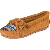 Minnetonka Women's Kilty Suede Hardsole Moccasin