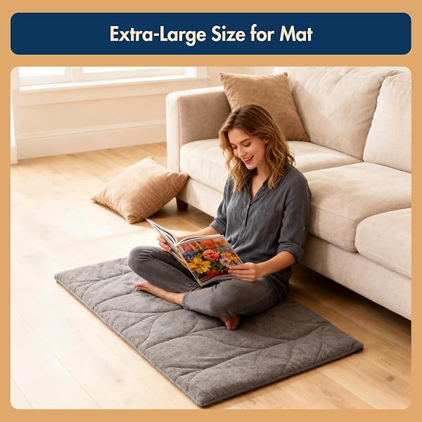 VAGASCAPE DOG PAD (31″X20″) – WATERPROOF MAT & PET BED FOR INDOOR AND OUTDOOR USE, CHEW RESISTANT CORD, MACHINE WASHABLE COVER WITH WHEAT PATTERN QUILTING, FOR CATS AND PETS
