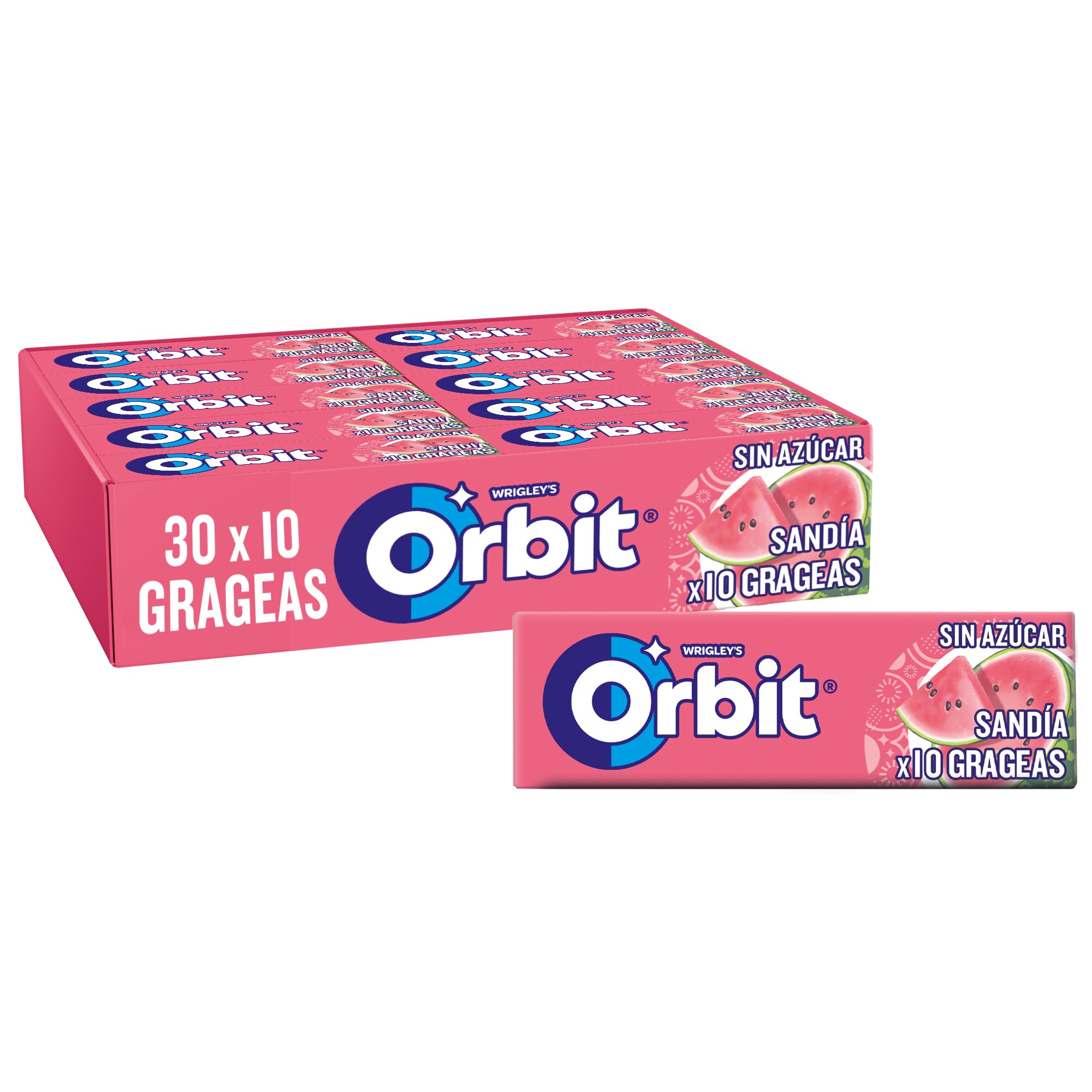 ORBIT SUGAR-FREE CHEWING GUM WATERMELON 30 x 10