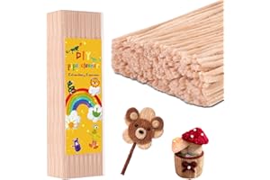 Iuuidu Pipe Cleaners Chenille Stem, 300PCS Pipe Cleaners Craft Supplies, Fuzzy Sticks Pipe Cleaner Brush for DIY Art Creative Craft Decorations (Cream Brown)