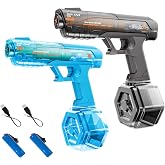 2 Pack Electric Water Gun, Water Guns for Adults, Magazine Large Capacity Automatic Water Gun,for Pool, Beach, Outdoor Activities