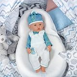 Aolso Baby Doll Clothes 14-18 Inch Overalls Coat Set White Green 35-45 cm view 7
